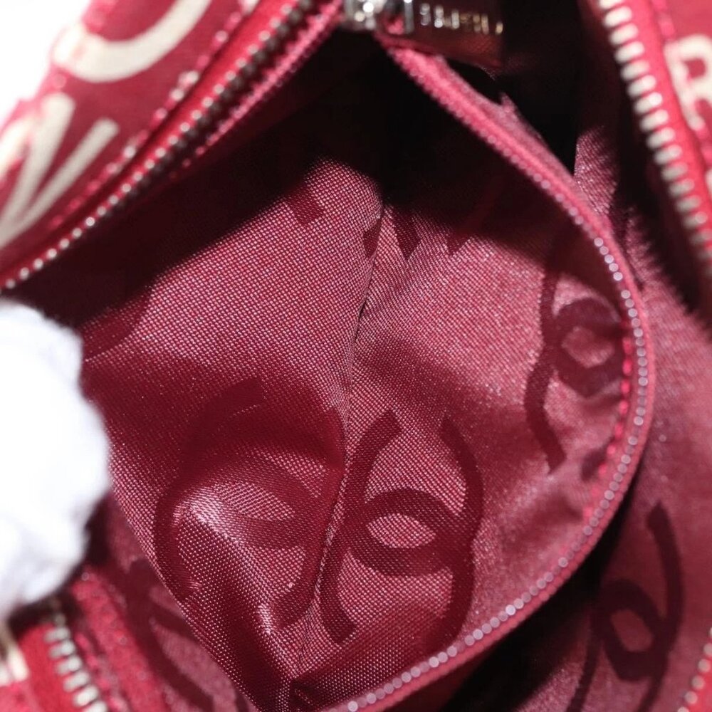 CHANEL Bycy Pouch Canvas Red CC Auth yk19768 - Picture 12 of 16